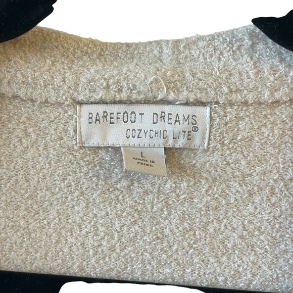 Barefoot Dreams CozyChic Beige Cardigan Long Duster Size Large - Picture 10 of 10